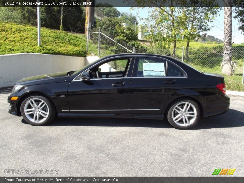 Black / Black 2012 Mercedes-Benz C 250 Sport