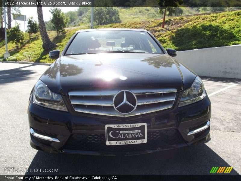 Black / Black 2012 Mercedes-Benz C 250 Sport