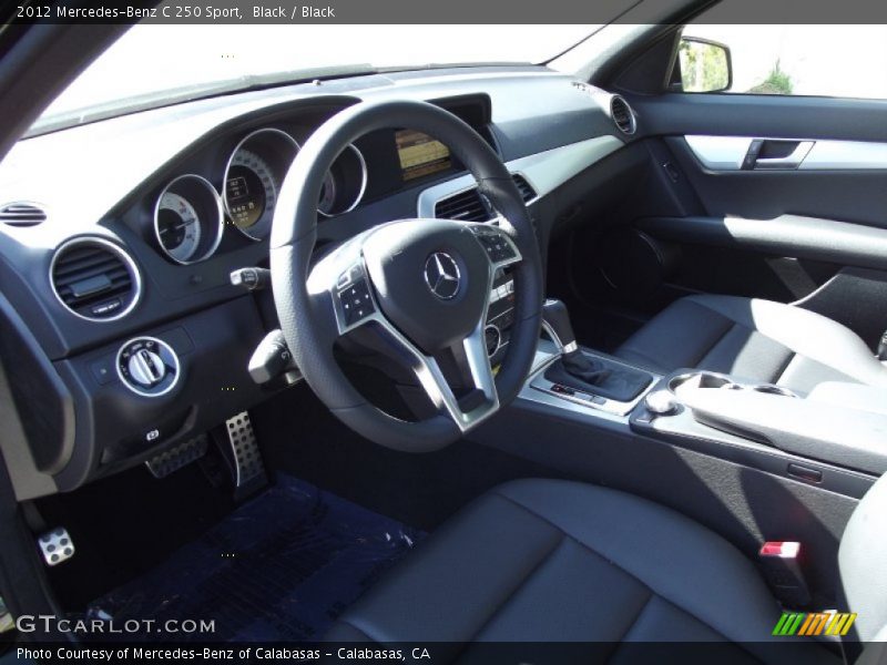 Black / Black 2012 Mercedes-Benz C 250 Sport