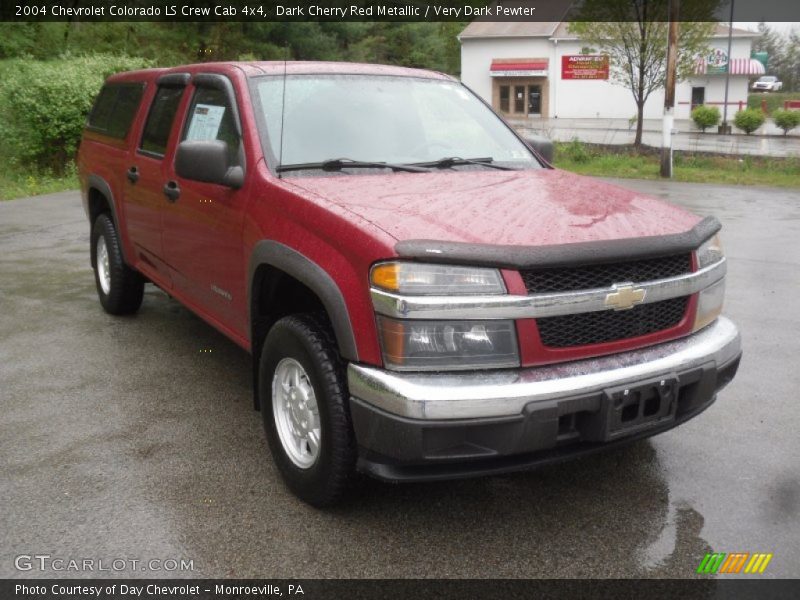 Dark Cherry Red Metallic / Very Dark Pewter 2004 Chevrolet Colorado LS Crew Cab 4x4