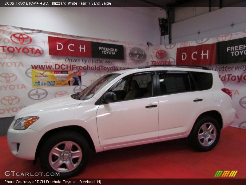 Blizzard White Pearl / Sand Beige 2009 Toyota RAV4 4WD