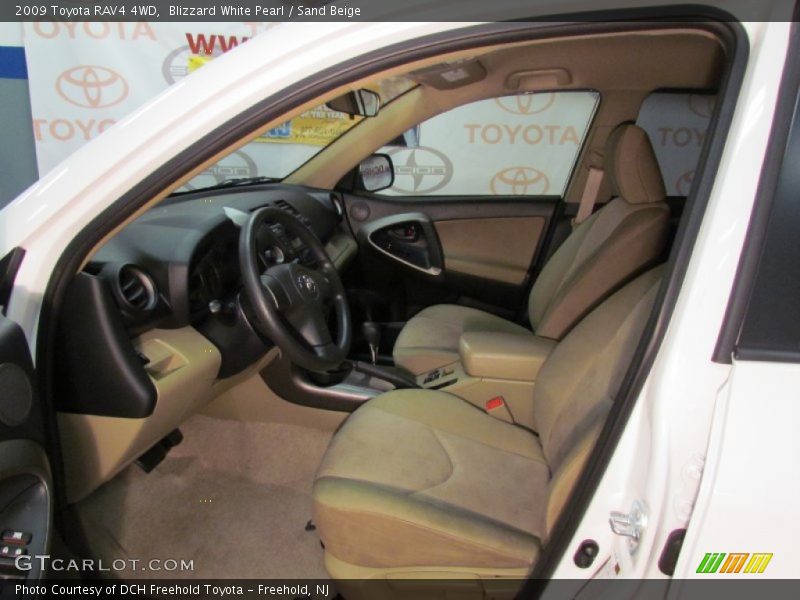 Blizzard White Pearl / Sand Beige 2009 Toyota RAV4 4WD