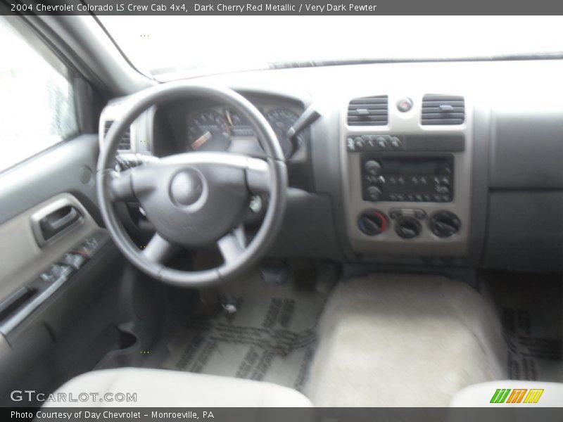 Dark Cherry Red Metallic / Very Dark Pewter 2004 Chevrolet Colorado LS Crew Cab 4x4