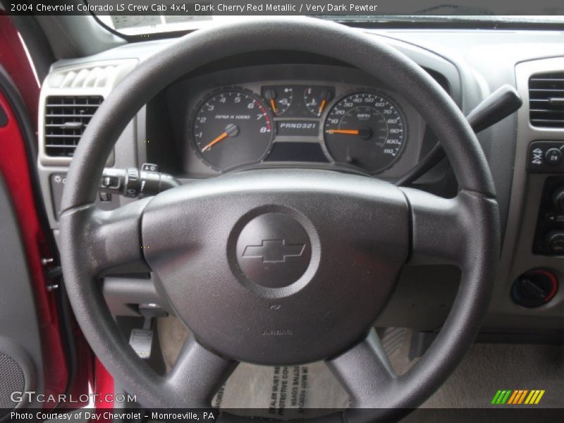 Dark Cherry Red Metallic / Very Dark Pewter 2004 Chevrolet Colorado LS Crew Cab 4x4