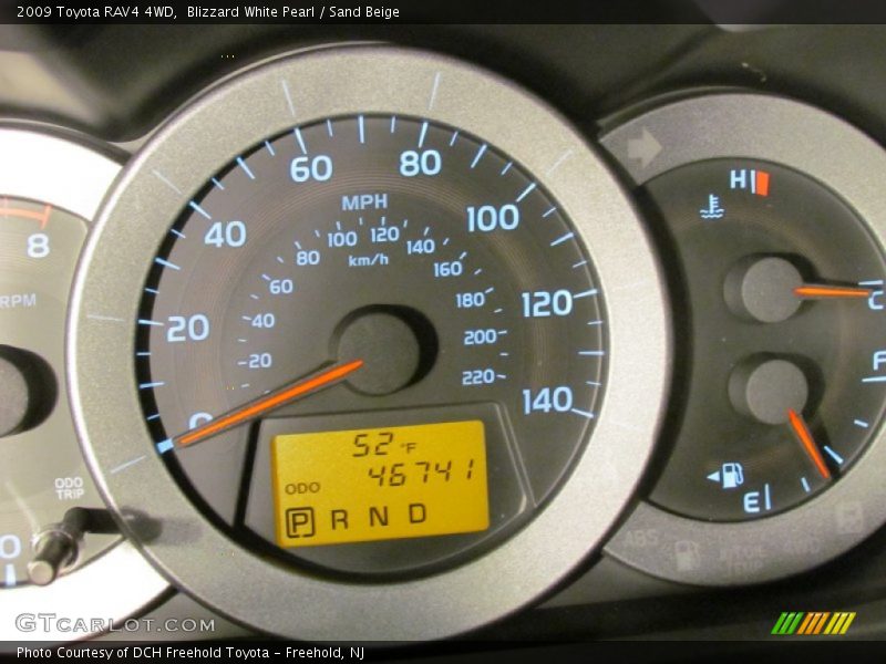 Blizzard White Pearl / Sand Beige 2009 Toyota RAV4 4WD