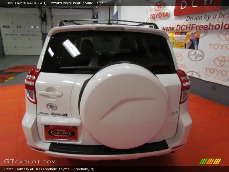 Blizzard White Pearl / Sand Beige 2009 Toyota RAV4 4WD