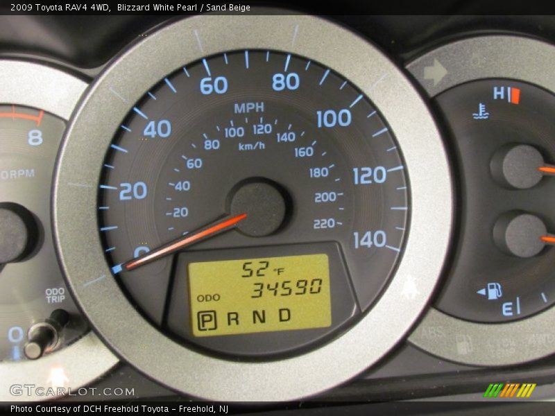 Blizzard White Pearl / Sand Beige 2009 Toyota RAV4 4WD