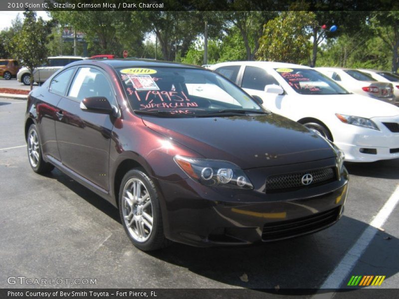 Sizzling Crimson Mica / Dark Charcoal 2010 Scion tC