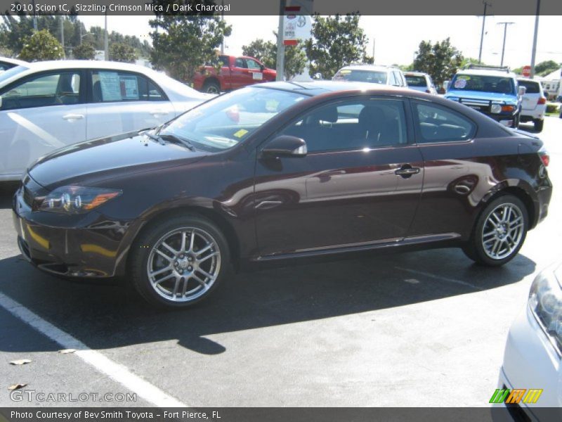 Sizzling Crimson Mica / Dark Charcoal 2010 Scion tC