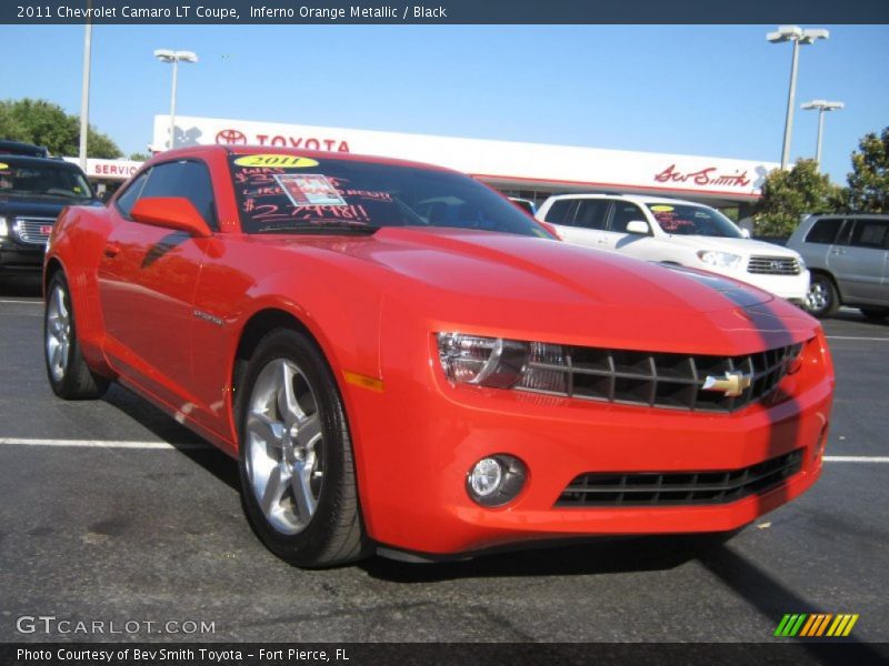 Inferno Orange Metallic / Black 2011 Chevrolet Camaro LT Coupe