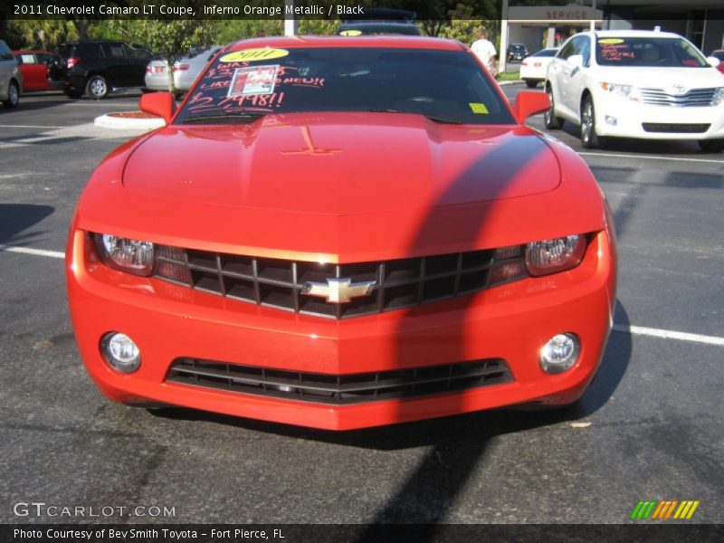 Inferno Orange Metallic / Black 2011 Chevrolet Camaro LT Coupe