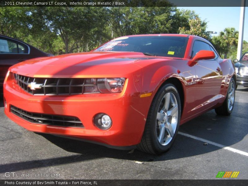 Inferno Orange Metallic / Black 2011 Chevrolet Camaro LT Coupe