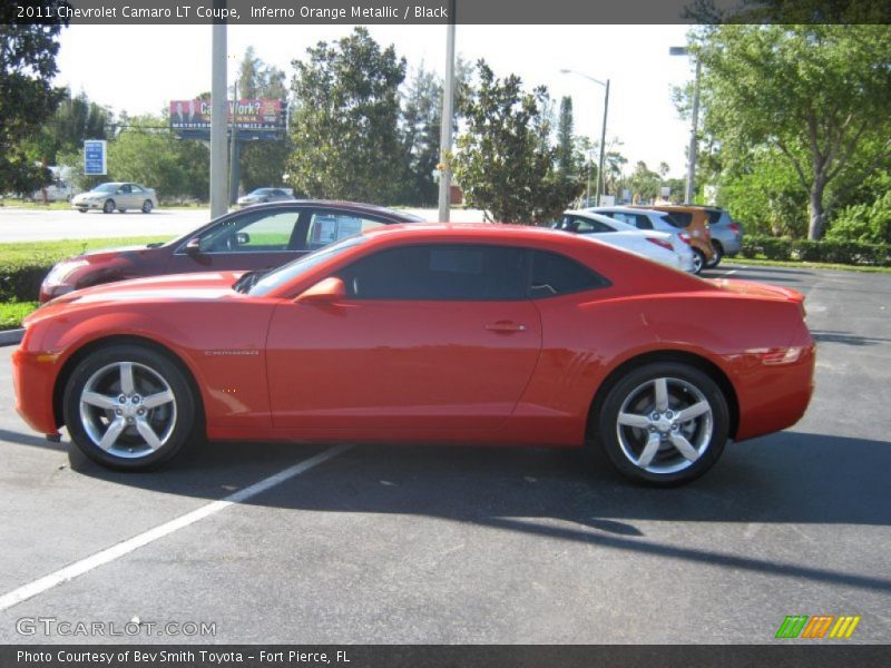 Inferno Orange Metallic / Black 2011 Chevrolet Camaro LT Coupe