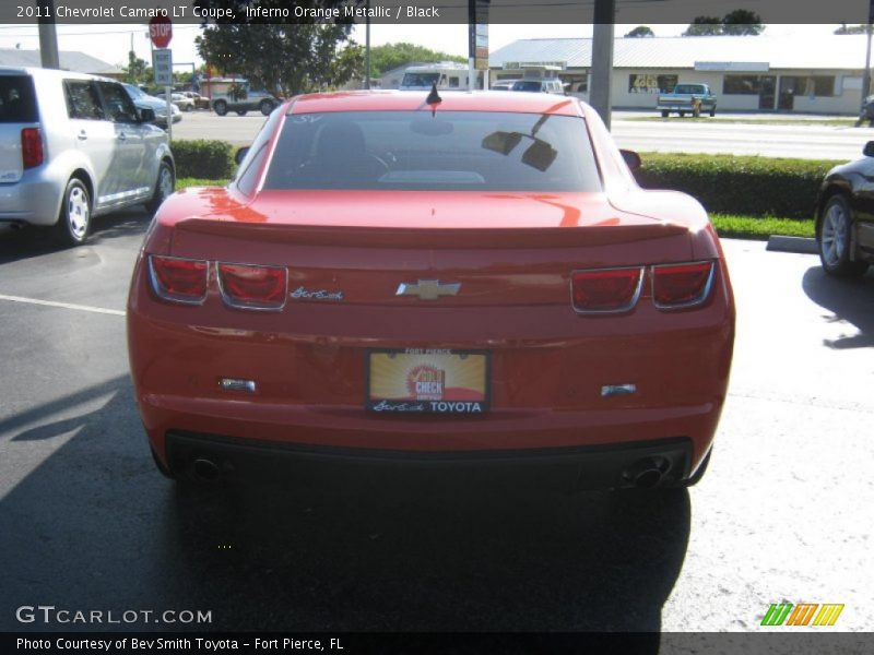 Inferno Orange Metallic / Black 2011 Chevrolet Camaro LT Coupe