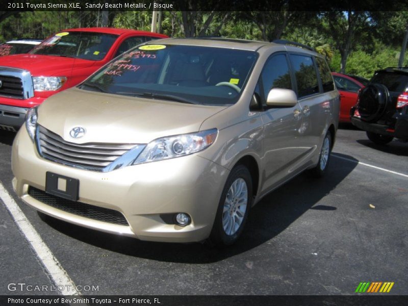 Sandy Beach Metallic / Bisque 2011 Toyota Sienna XLE