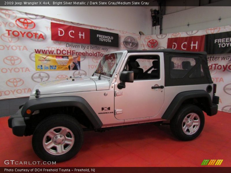 Bright Silver Metallic / Dark Slate Gray/Medium Slate Gray 2009 Jeep Wrangler X 4x4