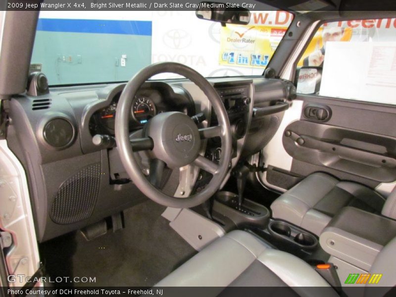 Bright Silver Metallic / Dark Slate Gray/Medium Slate Gray 2009 Jeep Wrangler X 4x4