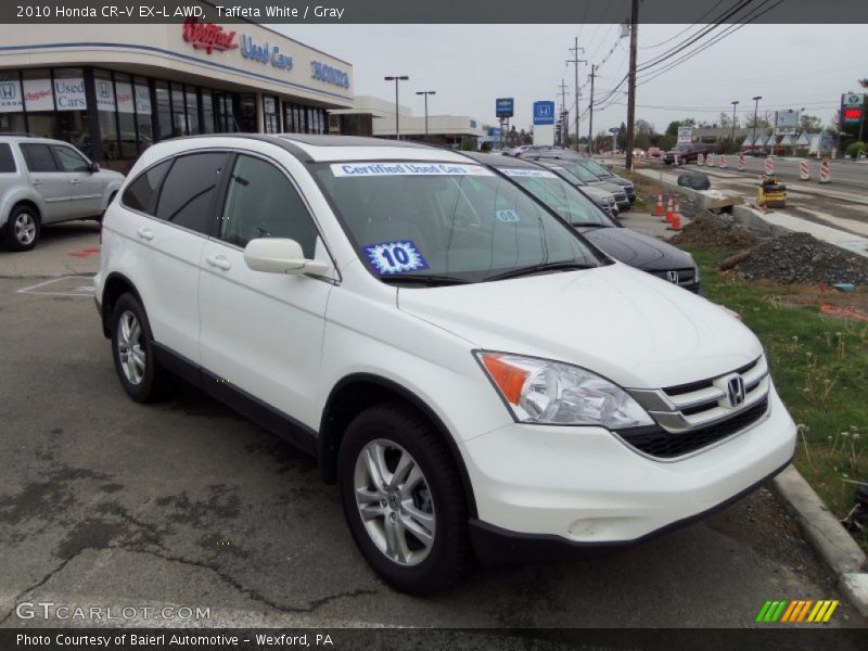 Taffeta White / Gray 2010 Honda CR-V EX-L AWD