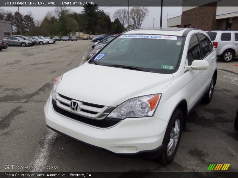 Taffeta White / Gray 2010 Honda CR-V EX-L AWD