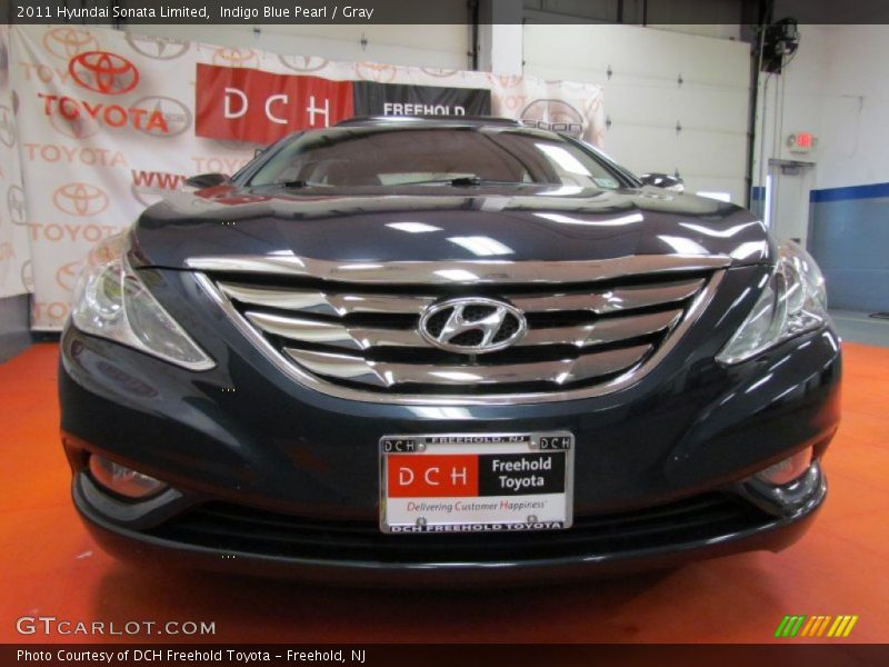 Indigo Blue Pearl / Gray 2011 Hyundai Sonata Limited