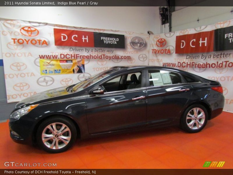 Indigo Blue Pearl / Gray 2011 Hyundai Sonata Limited