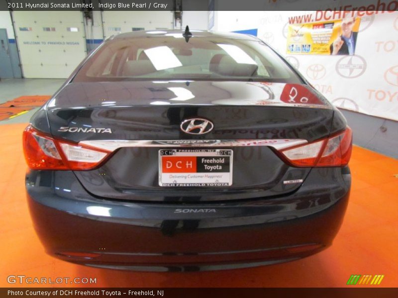 Indigo Blue Pearl / Gray 2011 Hyundai Sonata Limited
