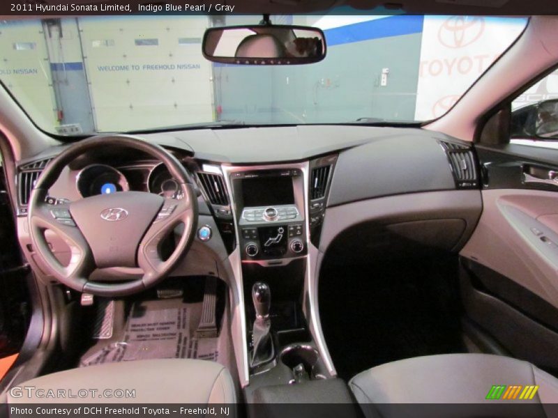 Indigo Blue Pearl / Gray 2011 Hyundai Sonata Limited