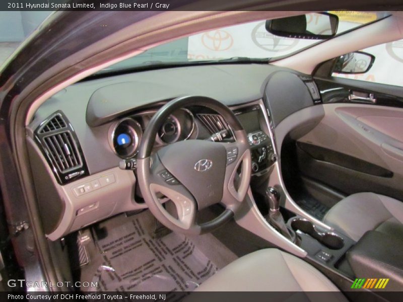 Indigo Blue Pearl / Gray 2011 Hyundai Sonata Limited