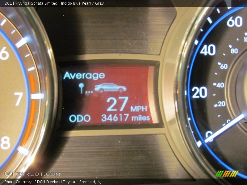 Indigo Blue Pearl / Gray 2011 Hyundai Sonata Limited
