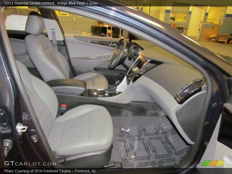 Indigo Blue Pearl / Gray 2011 Hyundai Sonata Limited