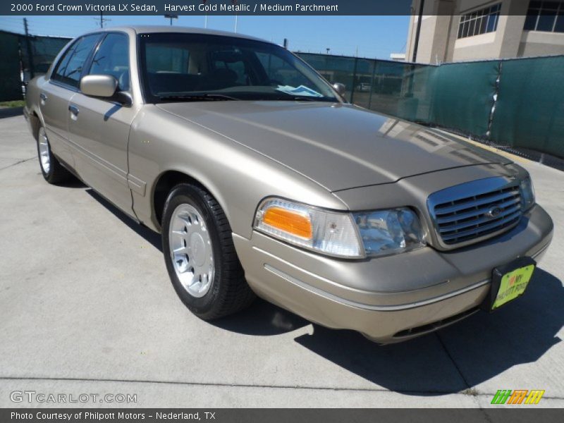 Harvest Gold Metallic / Medium Parchment 2000 Ford Crown Victoria LX Sedan