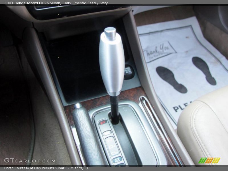 Dark Emerald Pearl / Ivory 2001 Honda Accord EX V6 Sedan