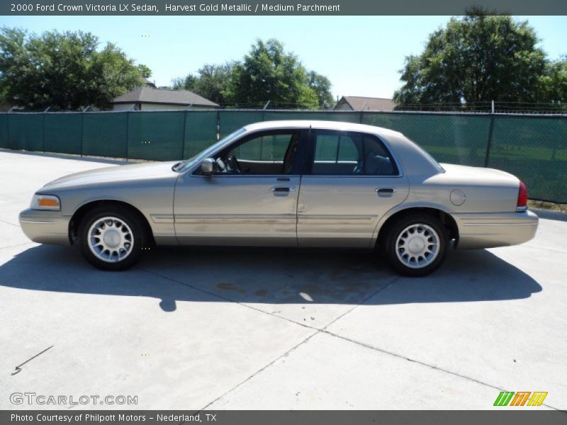 Harvest Gold Metallic / Medium Parchment 2000 Ford Crown Victoria LX Sedan