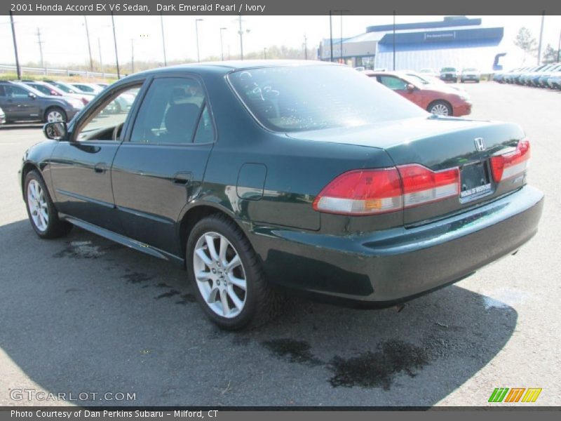 Dark Emerald Pearl / Ivory 2001 Honda Accord EX V6 Sedan