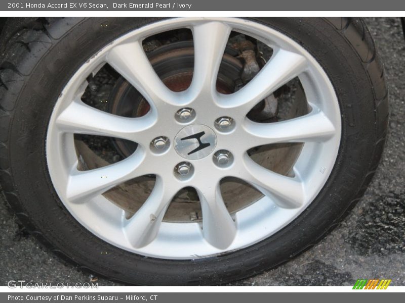 Dark Emerald Pearl / Ivory 2001 Honda Accord EX V6 Sedan