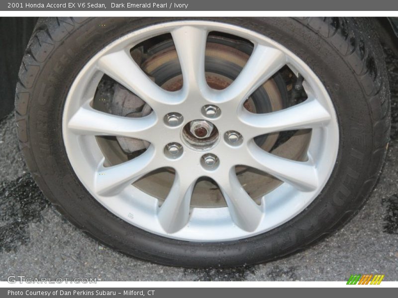 Dark Emerald Pearl / Ivory 2001 Honda Accord EX V6 Sedan