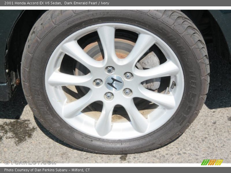 Dark Emerald Pearl / Ivory 2001 Honda Accord EX V6 Sedan