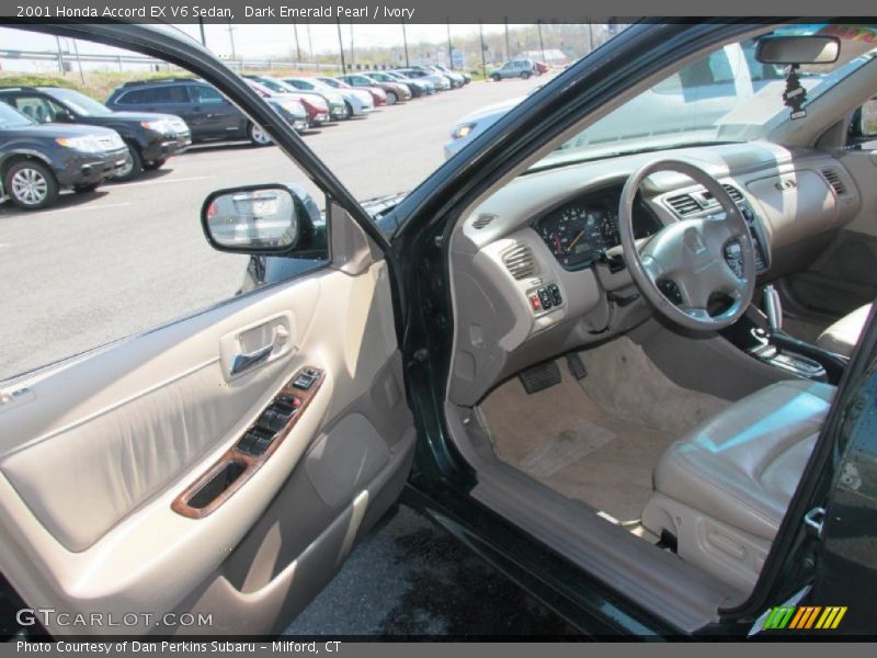 Dark Emerald Pearl / Ivory 2001 Honda Accord EX V6 Sedan