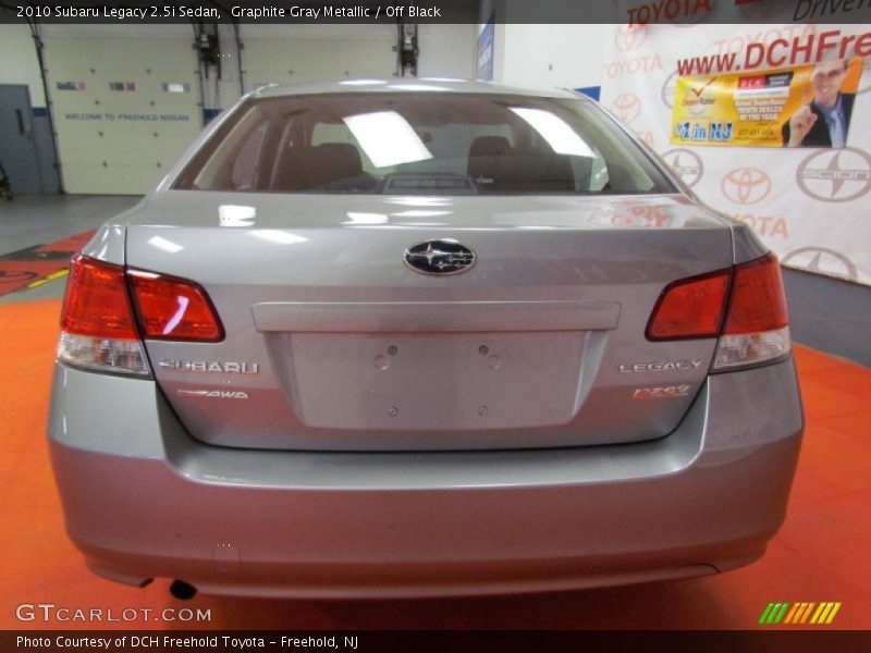 Graphite Gray Metallic / Off Black 2010 Subaru Legacy 2.5i Sedan