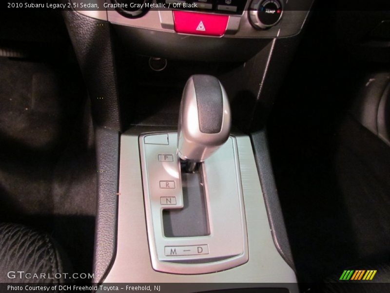 Graphite Gray Metallic / Off Black 2010 Subaru Legacy 2.5i Sedan