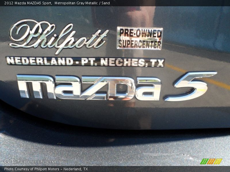 Metropolitan Gray Metallic / Sand 2012 Mazda MAZDA5 Sport