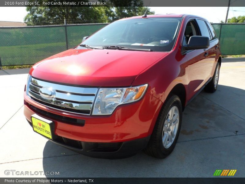 Red Candy Metallic / Charcoal Black 2010 Ford Edge SE