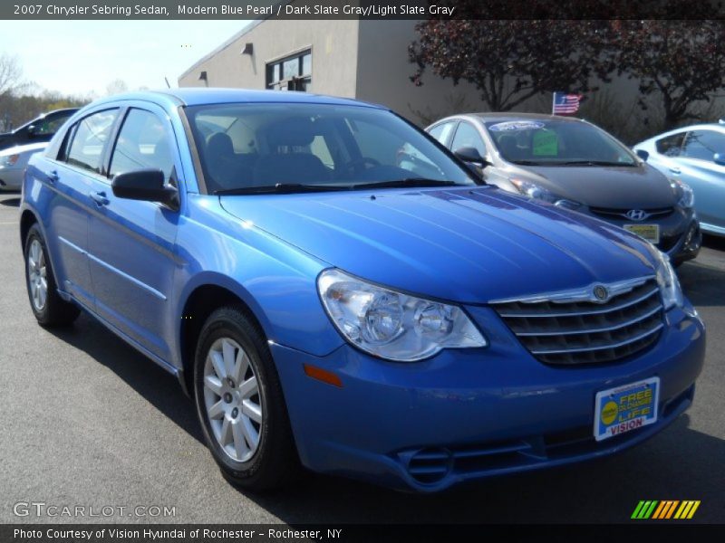 Modern Blue Pearl / Dark Slate Gray/Light Slate Gray 2007 Chrysler Sebring Sedan