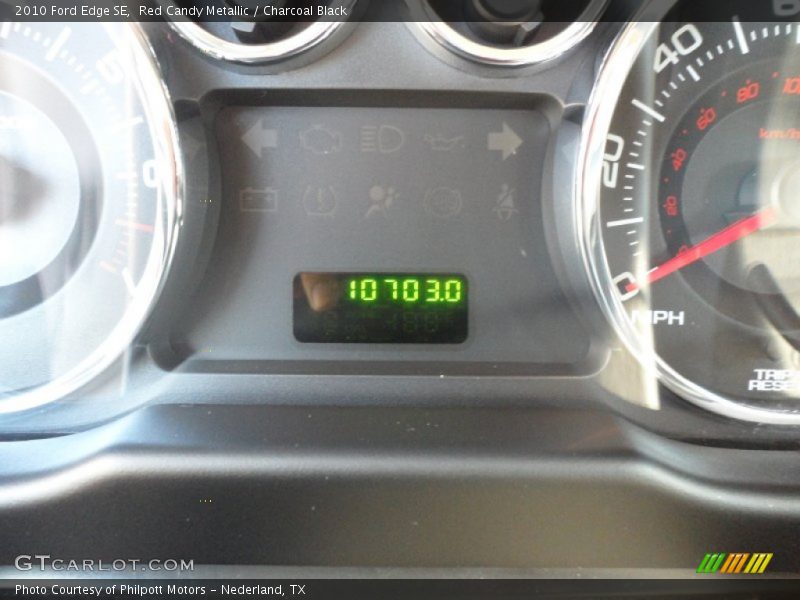 Red Candy Metallic / Charcoal Black 2010 Ford Edge SE