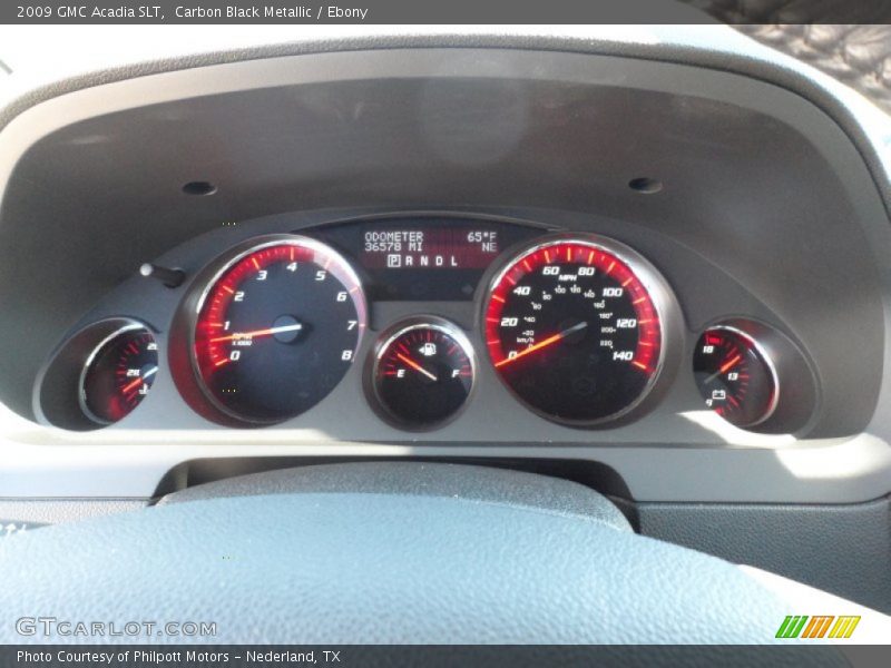 Carbon Black Metallic / Ebony 2009 GMC Acadia SLT
