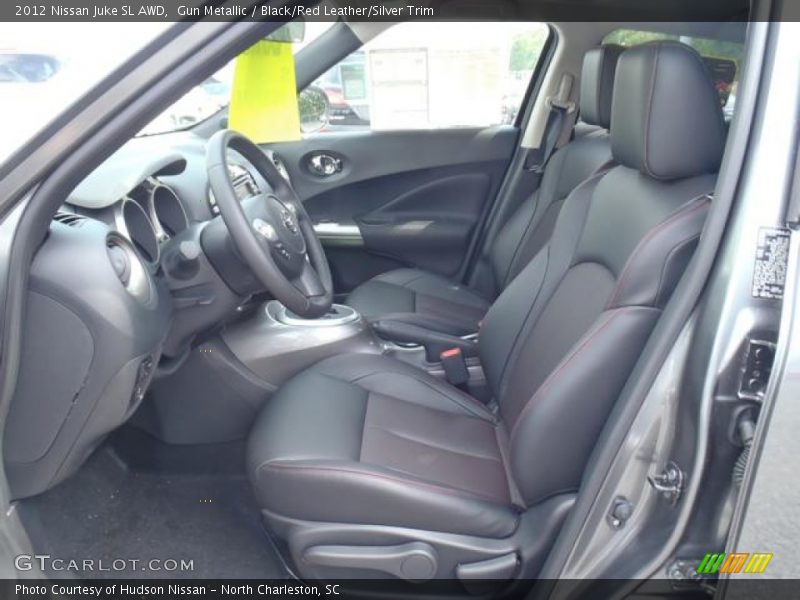 Gun Metallic / Black/Red Leather/Silver Trim 2012 Nissan Juke SL AWD