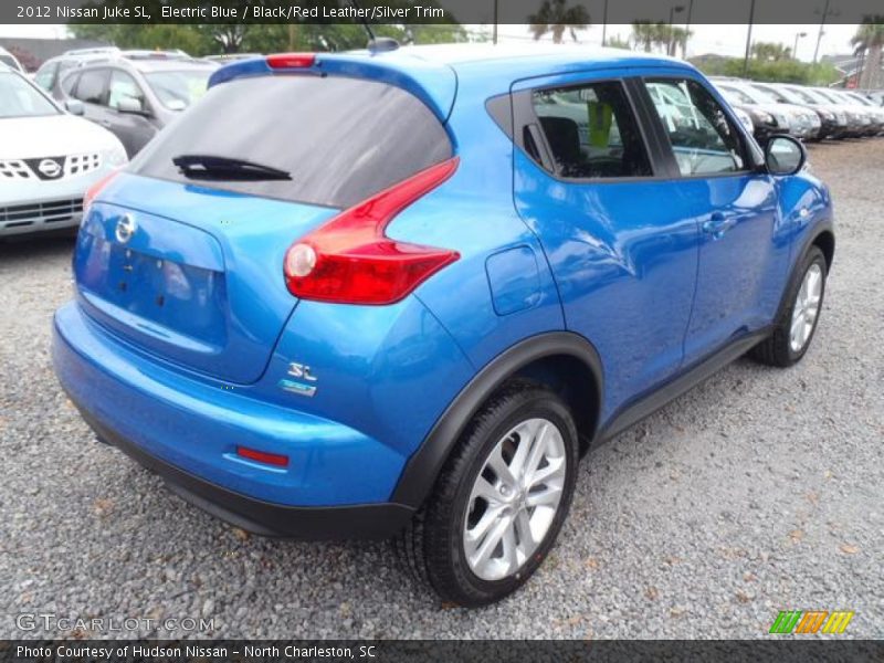 Electric Blue / Black/Red Leather/Silver Trim 2012 Nissan Juke SL