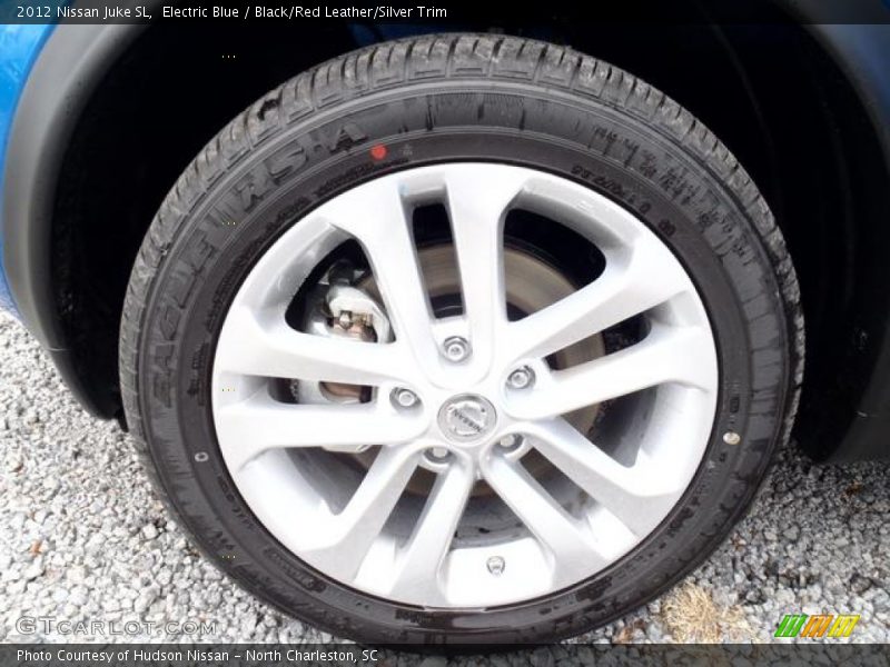Electric Blue / Black/Red Leather/Silver Trim 2012 Nissan Juke SL