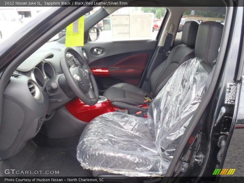 Sapphire Black / Black/Red Leather/Silver Trim 2012 Nissan Juke SL