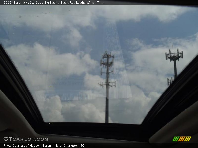 Sapphire Black / Black/Red Leather/Silver Trim 2012 Nissan Juke SL